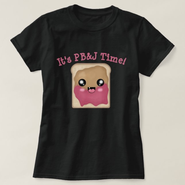Camiseta É hora da gelatina de amendoim (Frente do Design)