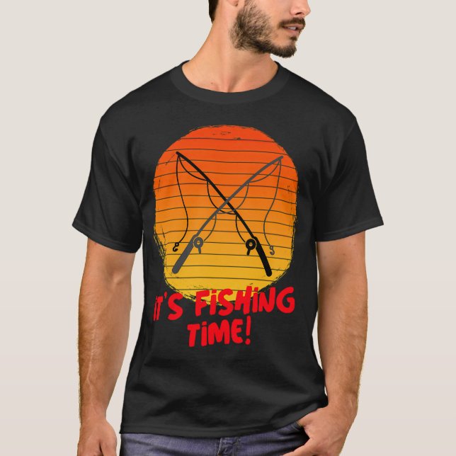 Camiseta É hora da pesca!-pesca. (Frente)