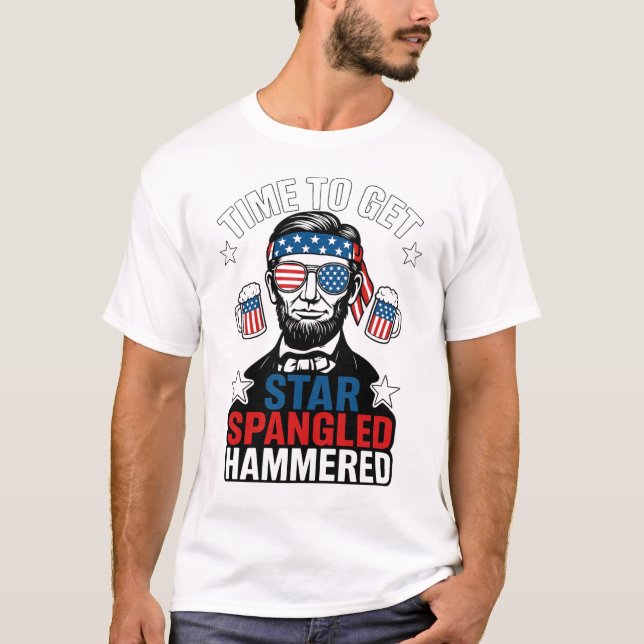 Camiseta É Hora de Ficar Estrelado e Embriagado (Frente)