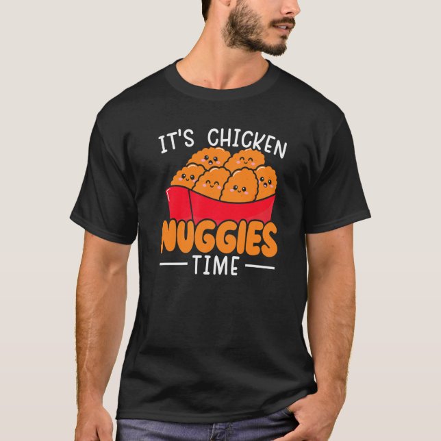 Camiseta É Hora de Frango Nuggies Comida Frita Nuggy Frangu (Frente)