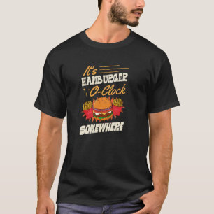 Camiseta É Hora de Hambúrguer em Algum Lugar da Moda