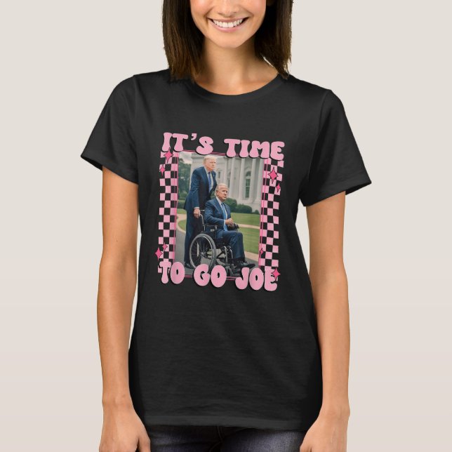 Camiseta É Hora De Ir Joe Funny Trump 2024 (Frente)