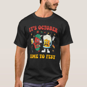 Camiseta É Hora De Outubro Fest Prost Beer Alemão