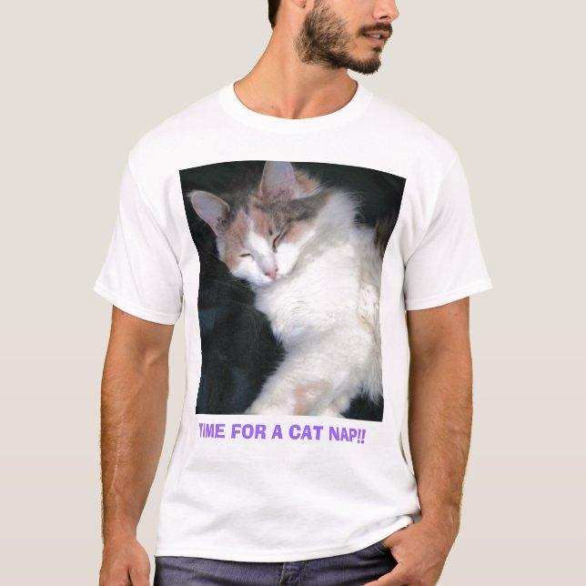 CAMISETA É HORA DE UM GATO NAP! (Frente)