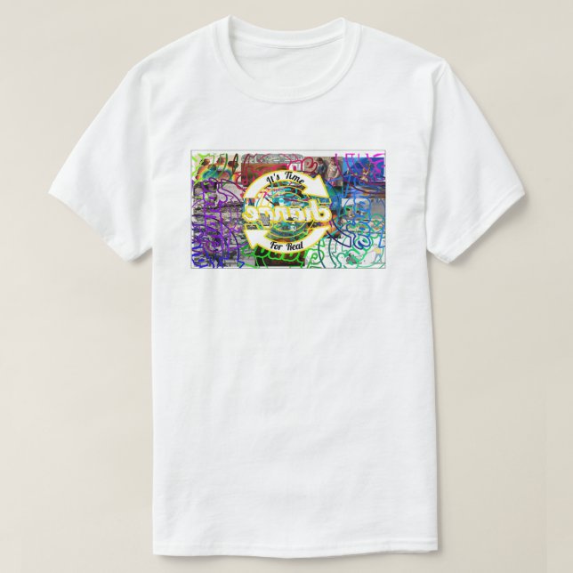 Camiseta É hora de uma mudança....real (Frente do Design)