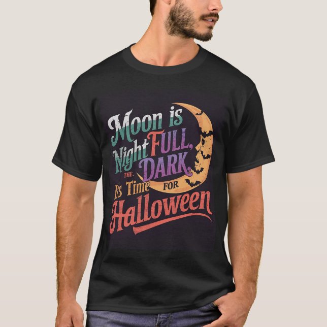Camiseta é hora do Dia das Bruxas. T-shirt do Halloween (Frente)