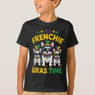 Camiseta É hora do Frenchie Gras Amantes de Cães Diversão M
