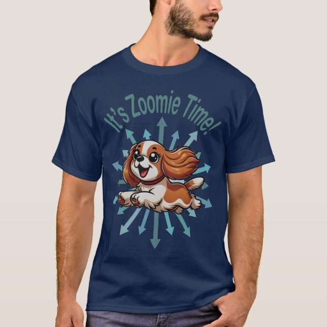 Camiseta É hora do Zoomie Cavalier Spaniel (Frente)