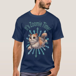Camiseta É hora do Zoomie Gato Calico Dilúido