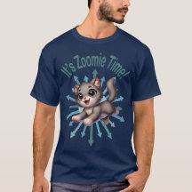 É hora do Zoomie Gato Cinza e Branco Fofo