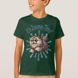 Camiseta É Hora do Zoomie Gato Persa