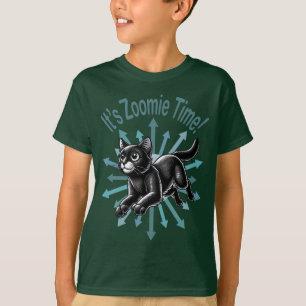 Camiseta É hora do Zoomie Gato Preto