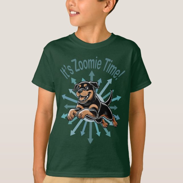 Camiseta É hora do Zoomie Rottweiler (Frente)