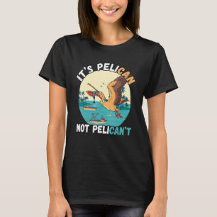 Camiseta É Ilha do Pássaro Pelicano Barco Pescaria Tropical