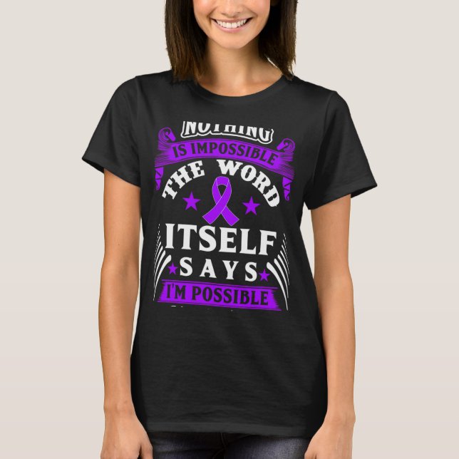Camiseta É Impossível! Fibromialgia Sensibilização (Frente)