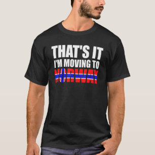 Camiseta É isso, estou me mudando para a Noruega Bandeira n