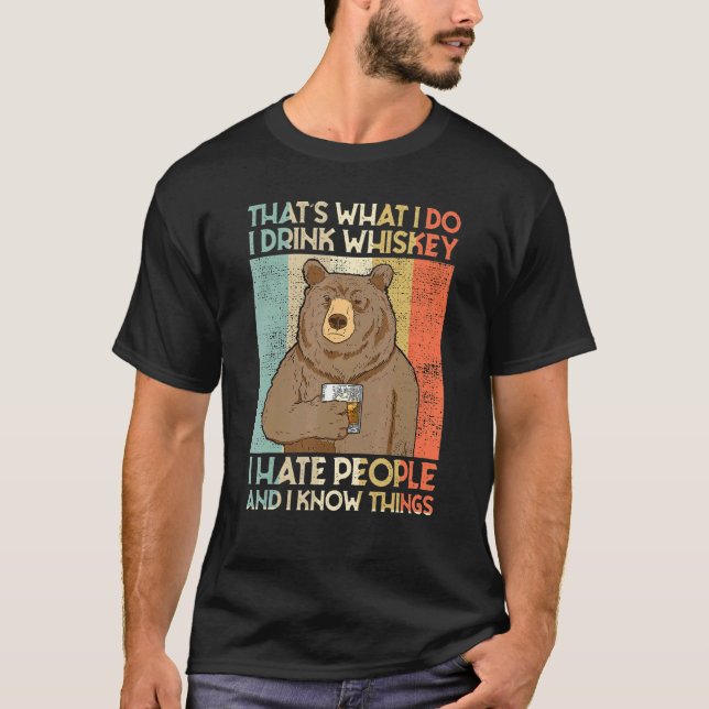 Camiseta É isso que eu bebo uísque malt que odeio pessoas (Frente)