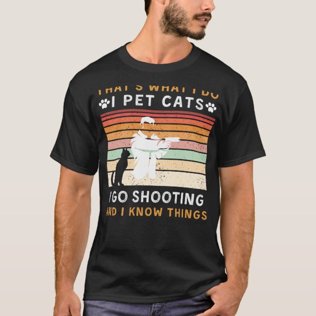Camiseta É isso que  eu faço, pinto gatos e tiro engraçado (Frente)