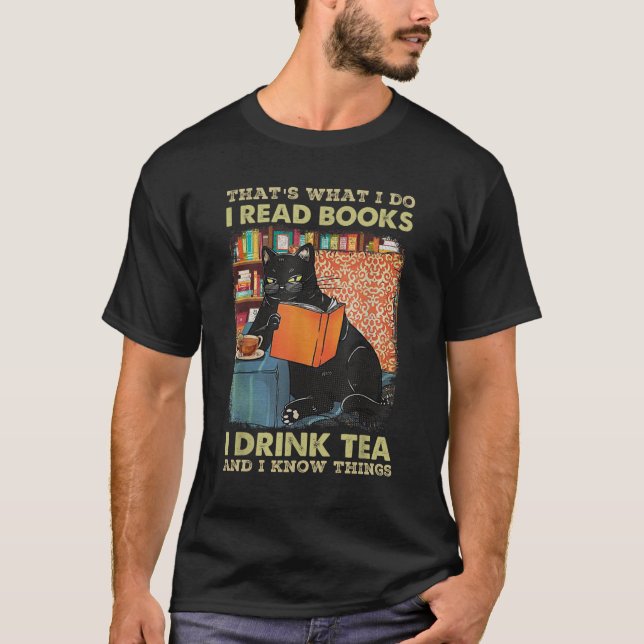 Camiseta É isso que eu leio livros eu bebo chá (Frente)