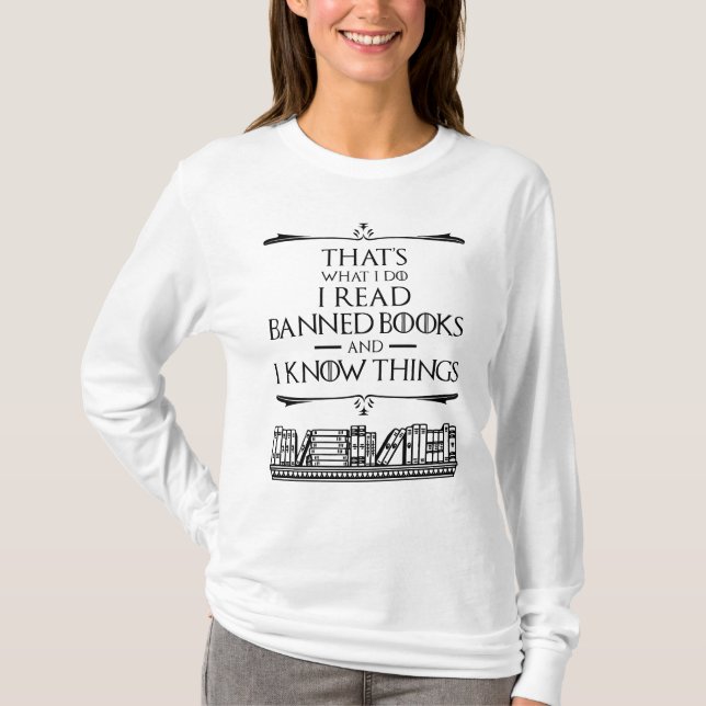 Camiseta É isso que eu leio livros proibidos (Frente)