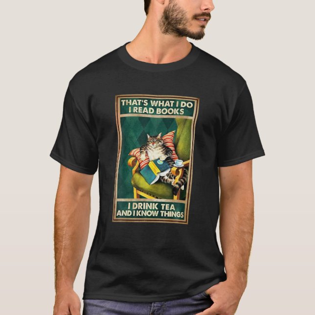 Camiseta É isso que eu leio livros que bebo chá e sei (Frente)