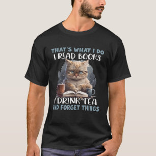 Camiseta É isso que eu leio livros que bebo chás engraçado