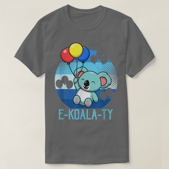 Camiseta E-Koala-Ty Igualdade Koala Bear (Frente do Design)
