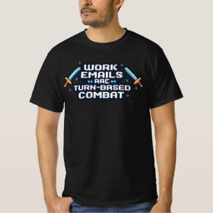 Camiseta E-mails de Trabalho São Combate Turnos Jogo Divert
