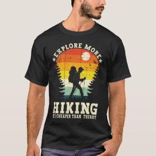 Camiseta É mais barato que a terapia Hike Hiker Funny
