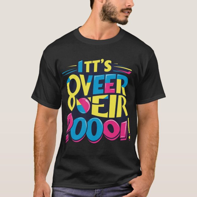 Camiseta "É mais de 9.000!" Design de Camisa-T Retro (Frente)