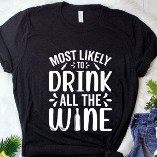 Camiseta É Mais Engraçado Beber Todo O Natal De Vinho