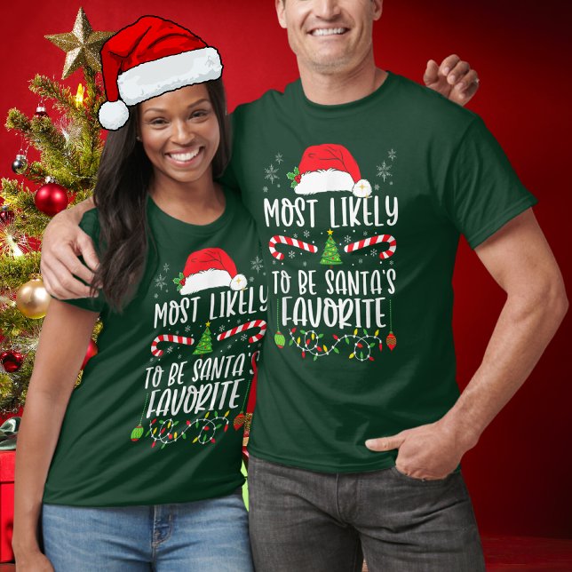 Camiseta É Mais Engraçado Ser Papai noel De Natal Favorito (Criador carregado)