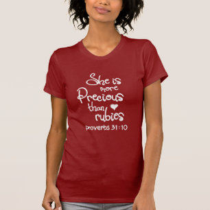 Camiseta É mais preciosa do que provérbio dos rubis