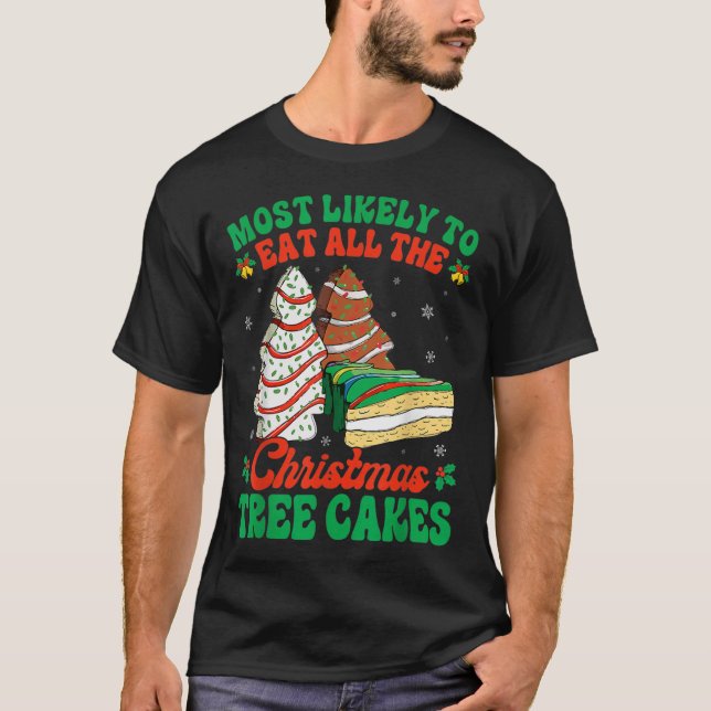Camiseta é mais provável comer todos os bolos de árvores de (Frente)