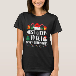 Camiseta É Mais Provável Ficar Sy Com Papais noeis Divertid