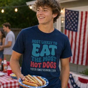 Camiseta É Mais Provável Que Coma Os Cães Mais Quentes Pers