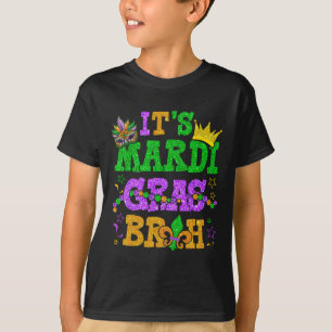 Camiseta É Mardi Gras Bruh Funny Mardi Gras Teens Boys K