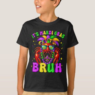Camiseta É Mardi Gras Bruh Roupa Divertida de Lagostim para