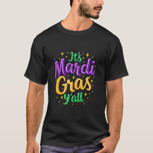 Camiseta É Mardi Gras Galera Máscara de Festa Mardi Gras Di