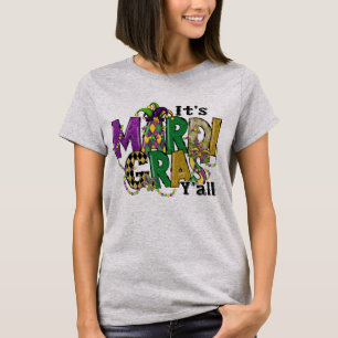 Camiseta É Mardi Gras, pessoal, Máscara de Fantasia para Fe