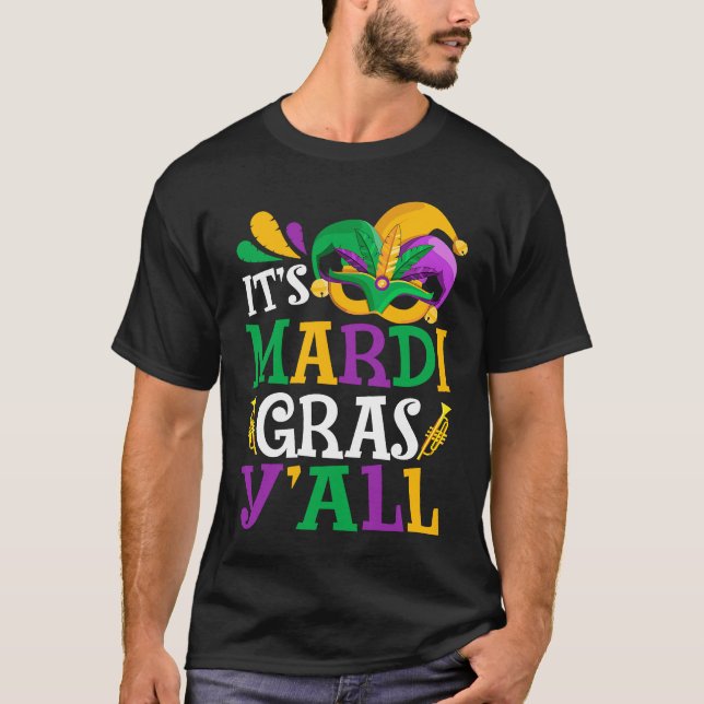 Camiseta É Mardi Gras Yall New Orleans Parade Mulheres Home (Frente)