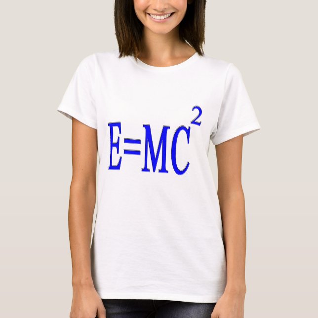 Camiseta E=MC 2 (azul) (Frente)