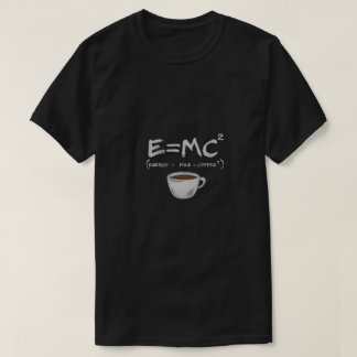 Camiseta E=MC² Café Paródia T Shirt - Energia = Leite × Cof