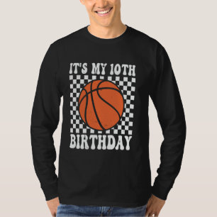 Camiseta É Meu 10º Aniversário Basquetebol Jogador de 10 An