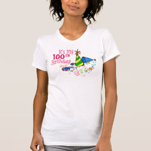 Camiseta É meu 100th aniversário (os chapéus do partido)