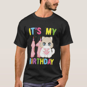 Camiseta É Meu 11º Aniversário Gata Ragdoll de 11 Anos