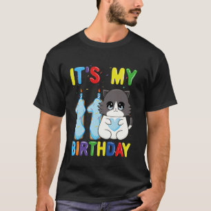 Camiseta É Meu 11º Aniversário Menino Gato Ragdoll de 11 An