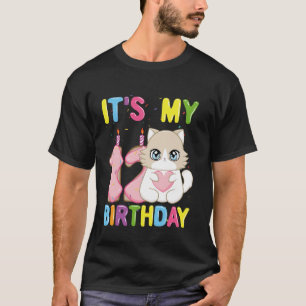 Camiseta É Meu 12º Aniversário Menina Gato Ragdoll de 12 An