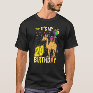 Camiseta É Meu 20º Aniversário Camelo Dromedário