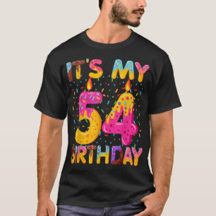 Camiseta É Meu 54º Aniversário Doce Donut 54 Anos Engraçado